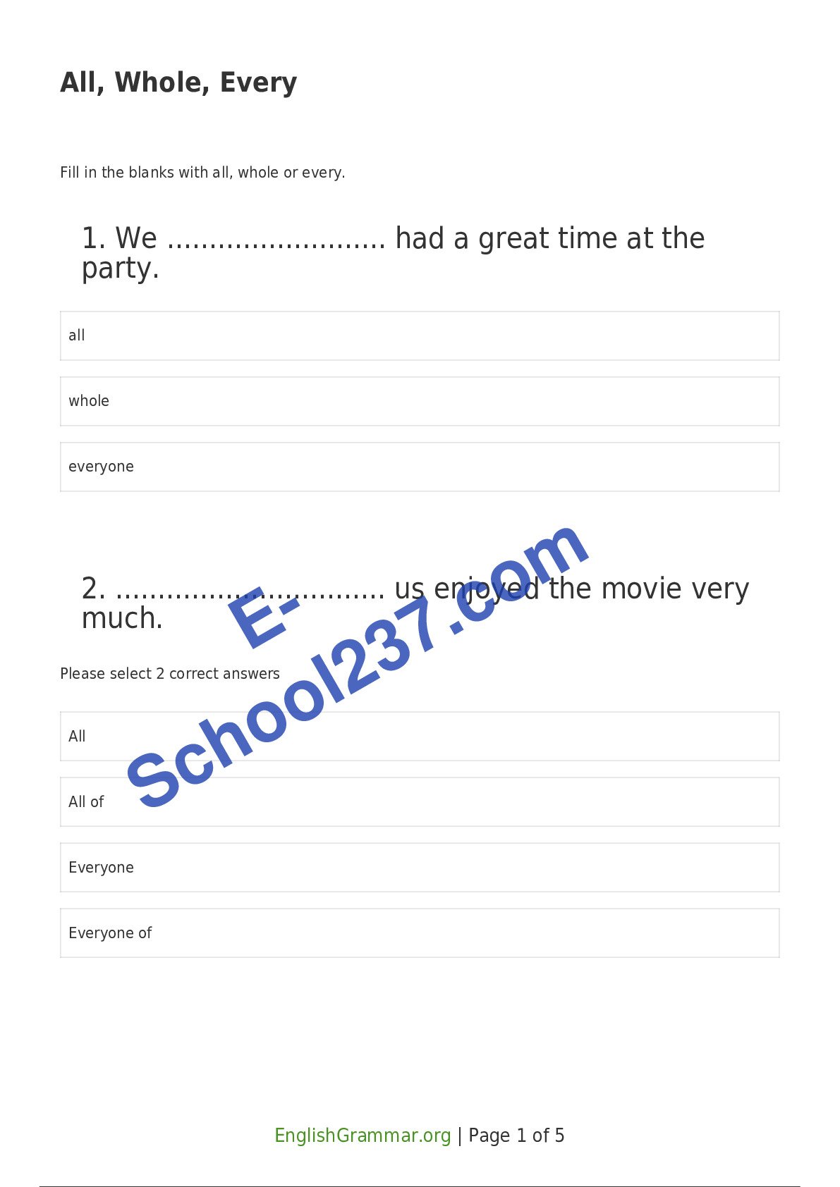 Support de cours d'anglais seconde série C  2026